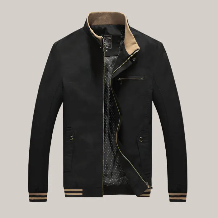 Spring Autumn Men Casual Jacket Black