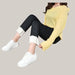 Lambskin jeans Black