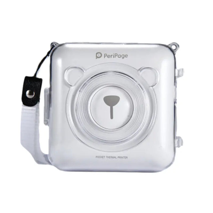 Mini Bliuetooth Wireless Thermal Printer Transparent White shell