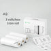 Mini Bliuetooth Wireless Thermal Printer 3.6m 3 rolls set A9 white