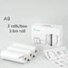 Mini Bliuetooth Wireless Thermal Printer 3.6m 3 rolls set A9 white