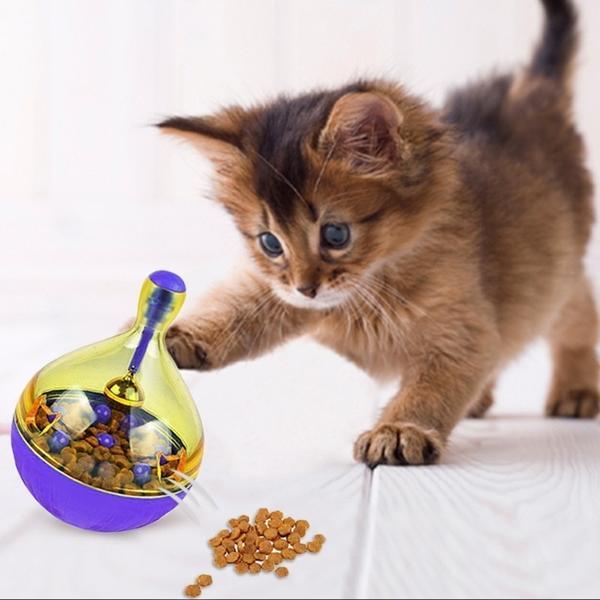 Food Dispenser Ball For Cats Playing Training