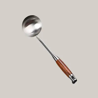4-Piece 304 Stainless Steel Kitchen Utensil Set with Rosewood Handles Porridge spoon
