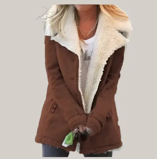 Women Winter Warm Coats New Style Dark Brown