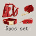 Dog Collar with Leash Attachment 5PC Set