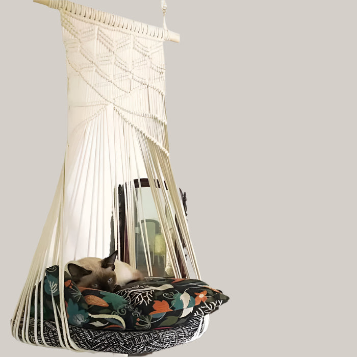 Handmade Macrame Pet Swing Bed