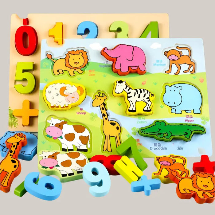 Children's puzzle toys Digital animal