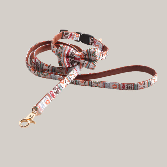 Bowknot Collar for Dogs and Cats White