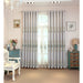 Slub cotton embroidery curtain fabric Grey Yarn