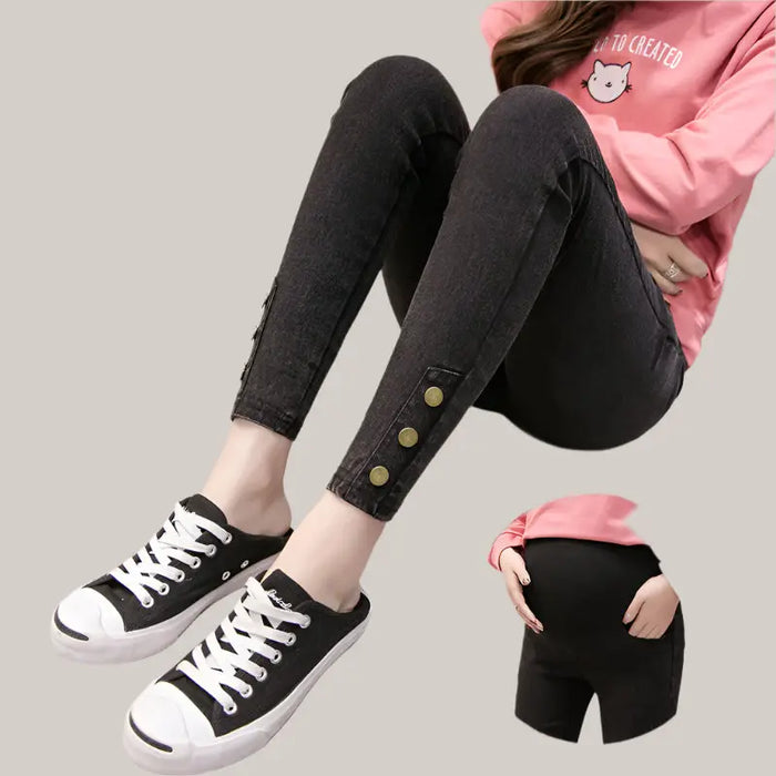 Wearing leggings jeans Cowboy black
