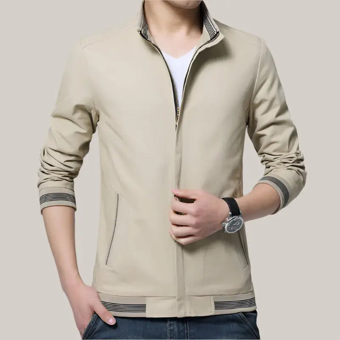 New Spring Autumn Men Casual Jacket Khaki2