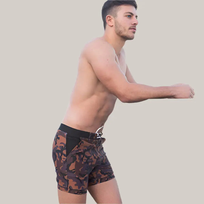 Trunk camouflage pocket shorts
