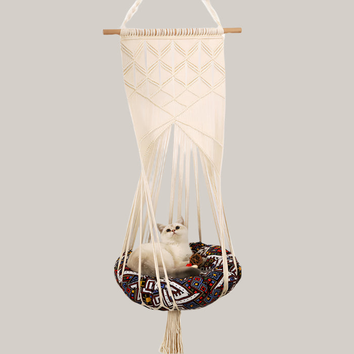 Handmade Macrame Pet Swing Bed