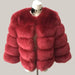 S-3XL Mink Coats Women Winter Wine Red