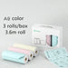 Mini Bliuetooth Wireless Thermal Printer 3.6m 3 rolls set A9 color