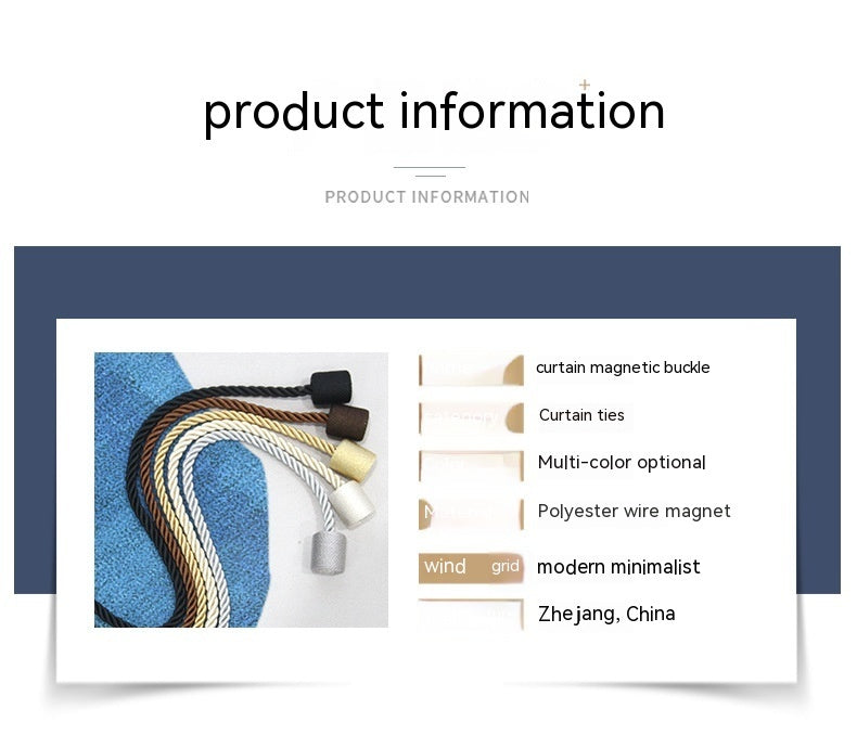 Modern Polyester Curtain Tieback