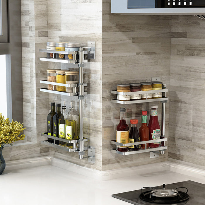 304 Stainless Steel Wall-Mounted Kitchen Shelf, 30 kg Capacity
