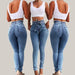 Fringed jeans Light blue