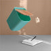 6L PP Swing-Top Trash Bin with Wooden Lid green