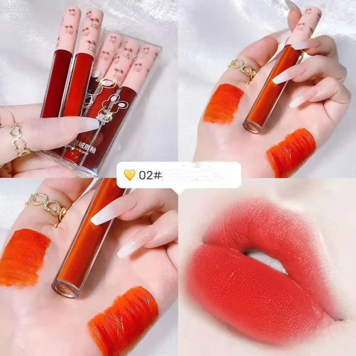 Mirror-Finish Lipstick – 3 Shades 02 Frozen Sugar Rotten Tomato