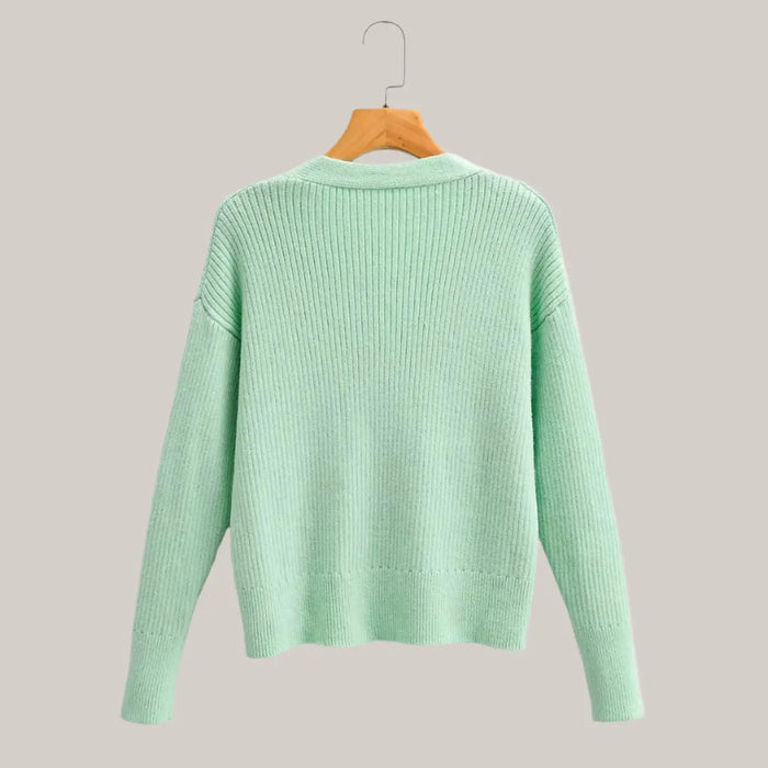 Round neck sweater women sweater coat