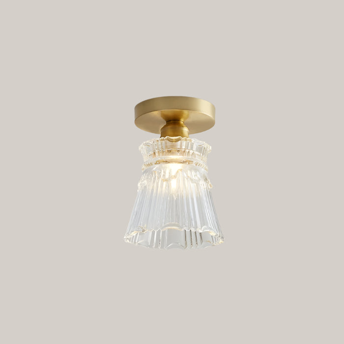 Iron and Glass E27 Entryway Lamp OJ Style With Bulb