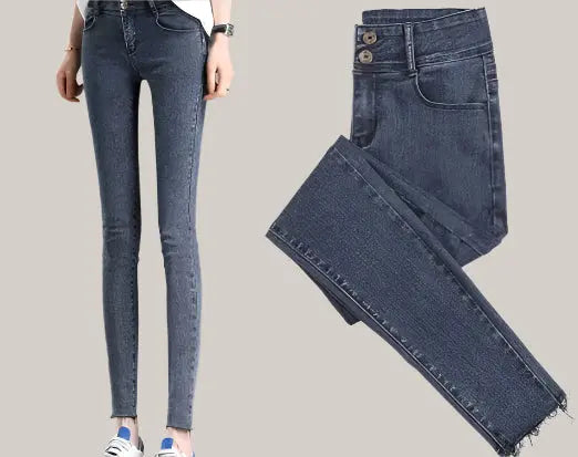slim lady jeans Blue Ninth Thin