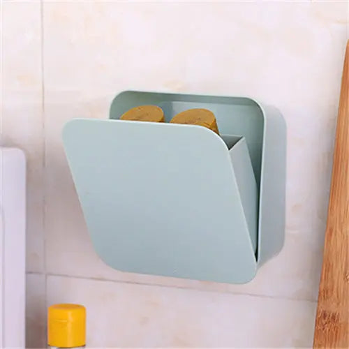 Adhesive Wall-Mounted PP Storage Box – 11 Variants Blue