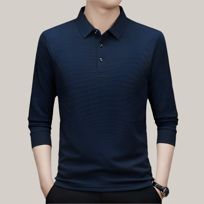 Honeycomb Plaid Long-sleeved T-shirt