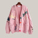 Cardigan sweater women jacket Pink One size