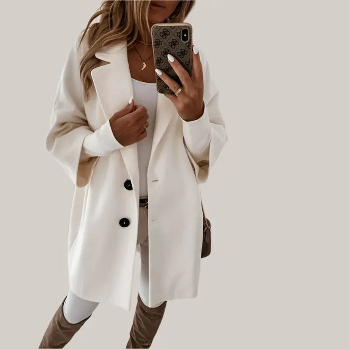 Autumn Winter Women Coats White