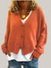 Women Cardigans Sweater Orange