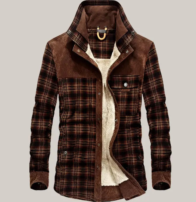 Winter Jacket Men Thicken Warm Red Coffee