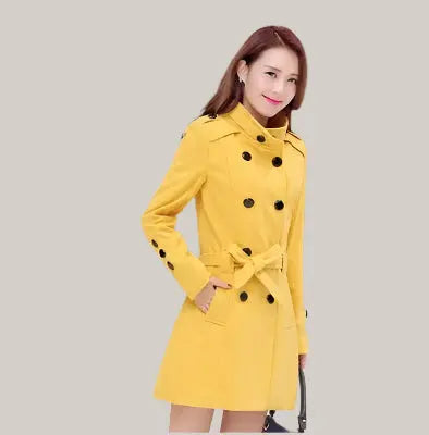 Faux Fur Cardigan Warm Coat Yellow