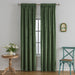 Flannel Room-Darkening Curtains, Set of 2 Dark Green