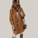 Autumn Winter Women Coats Brown