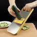 5-Piece ABS and 304 Stainless Steel Grater Set Yellow 3 blades