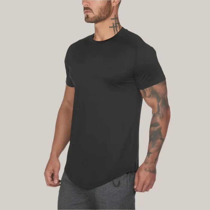 New Gym Wear Plain Shirts Black