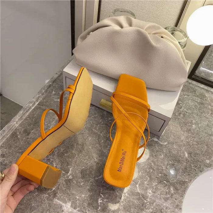 Platform Strap Sandals – EU 35 to 39, 6 Colors Orange