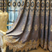 European Embroidered Chenille Room-Darkening Curtain Fabric Dark Cloth