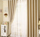 Star print perforated finished curtain Cream color