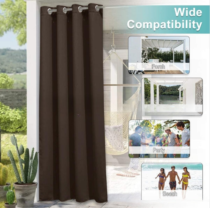 Solid Color Outdoor Waterproof And Sun Protection Curtain