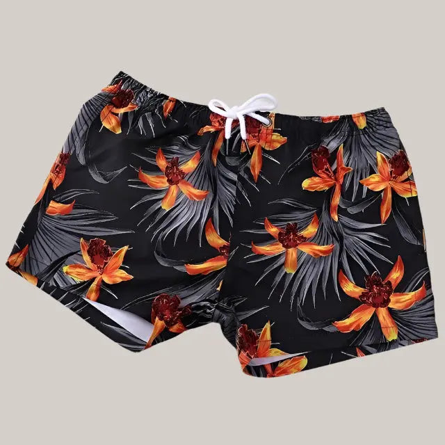 Men's Beach Shorts GOLDEN FLOWER