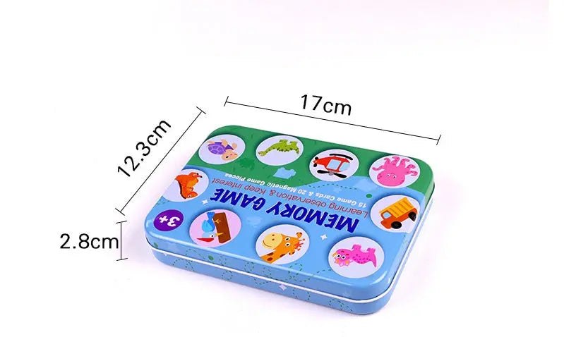 Wooden Color Memory Board Game – 17.5 cm, 5 Designs