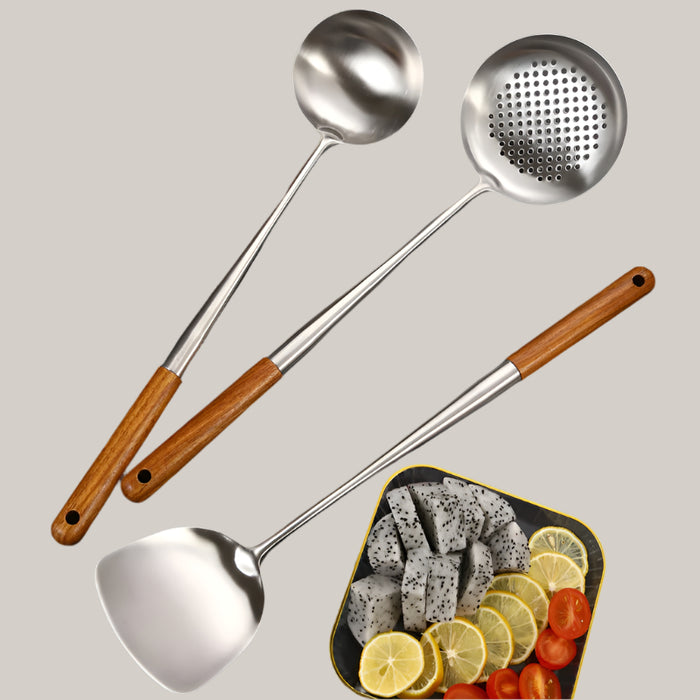 3-Piece 304 Stainless Steel Cooking Utensil Set Three piece set