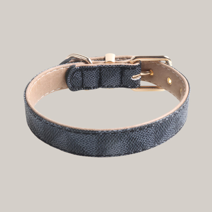 PU Leather Pet Collar Blue