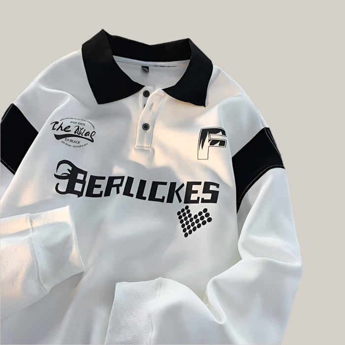 American Contrast Color Polo Shirt