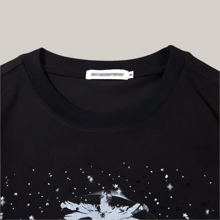 Mask Printed Short-sleeved T-shirt For Men