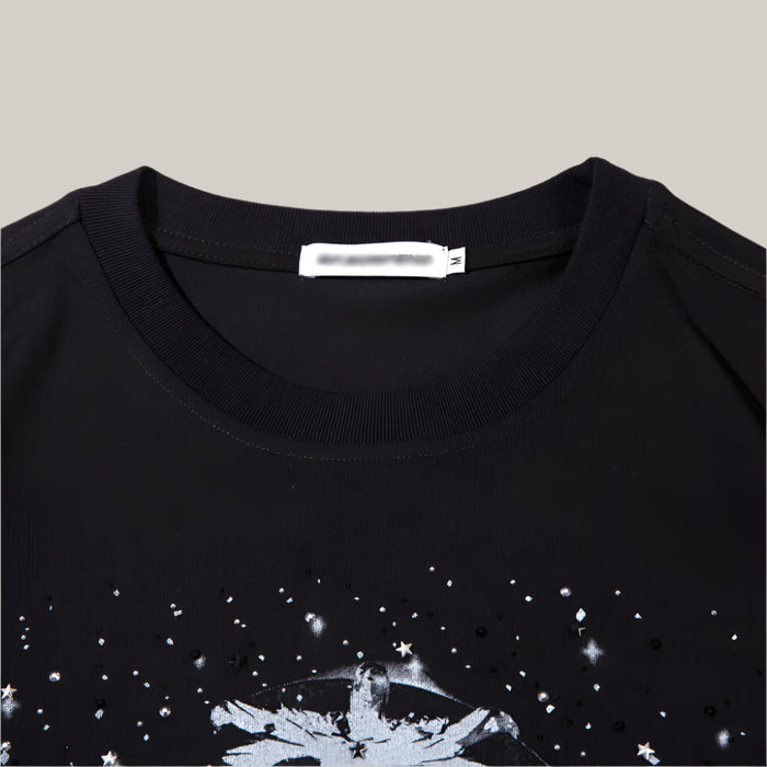 Mask Printed Short-sleeved T-shirt For Men