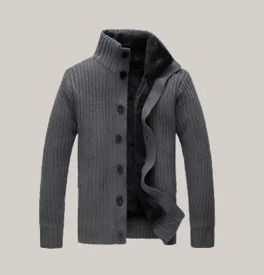 Winter Warm Shirt Thick Jacket Deep Gray M 170